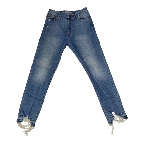 DL1961 Jeans Size 28 Bella High Rise Vintage Slim Button Fly Distressed Raw Hems - Picture 3 of 15
